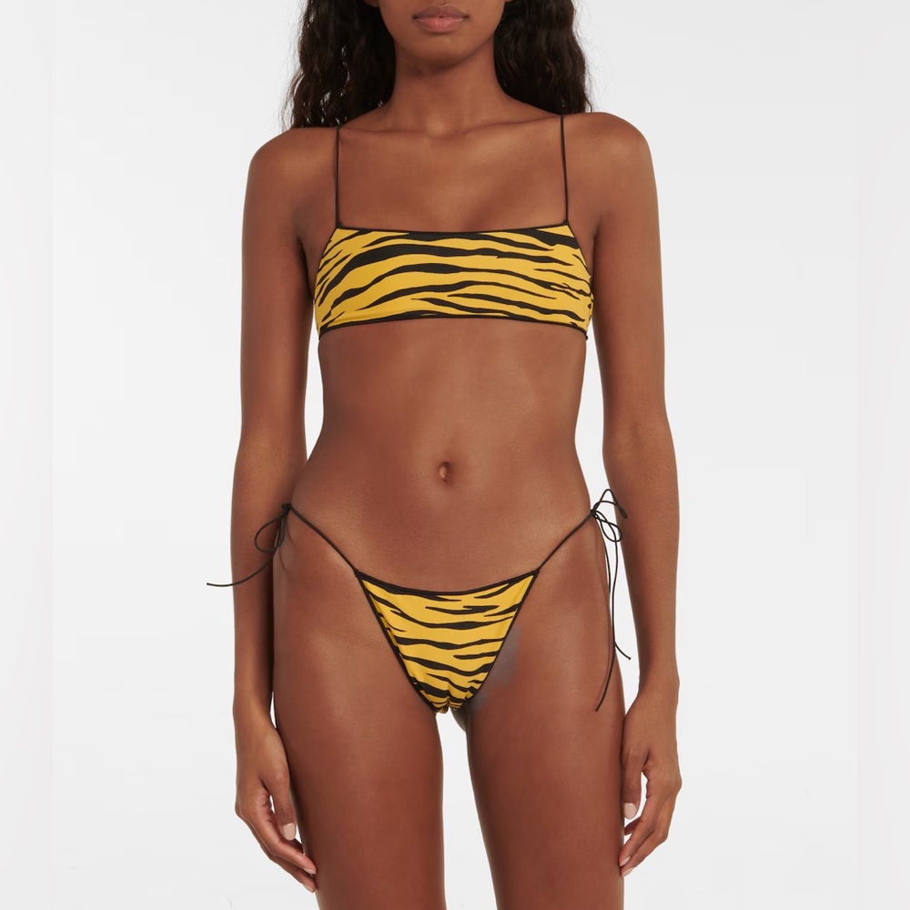 Tropic of C yellow zebra bikini set XS